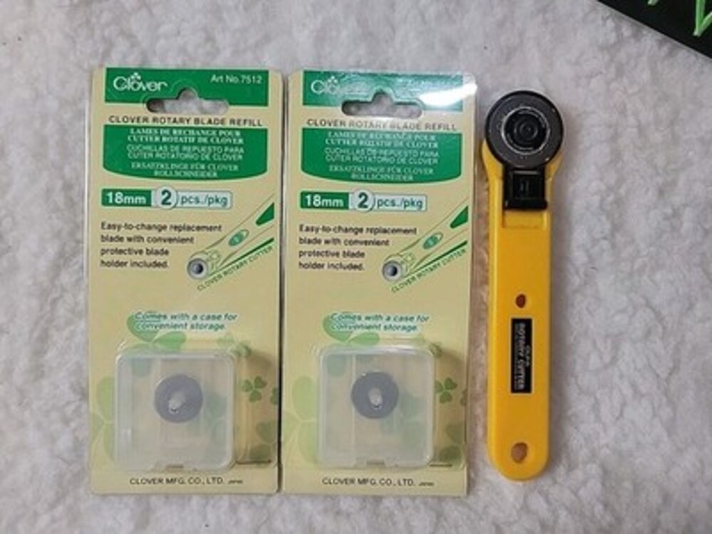 CLOVER ART #7512 ROTARY BLADE REFILLS, 18mm Plus Cutter